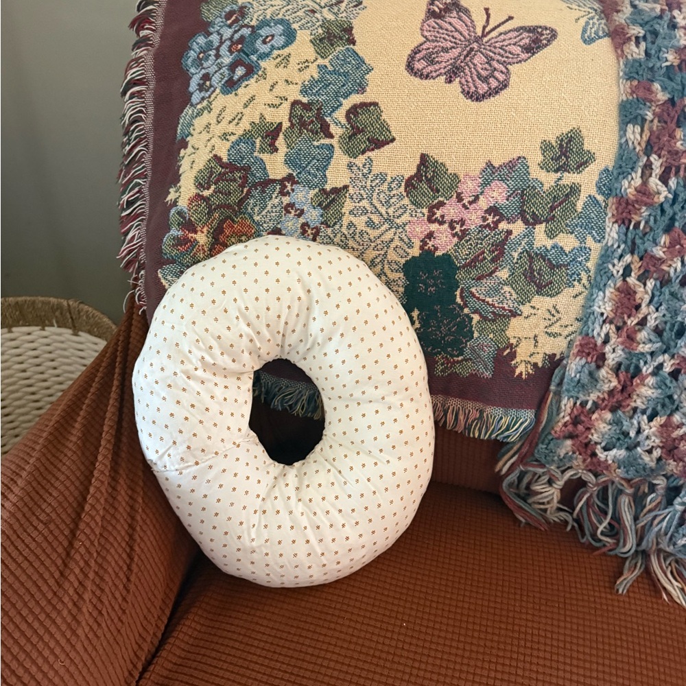 Handmade Letter O Initial Pillow